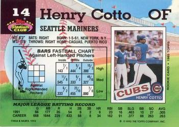 Henry Cotto  baseball card collectible - Main Image 2