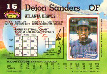 Deion Sanders  baseball card collectible - Main Image 2