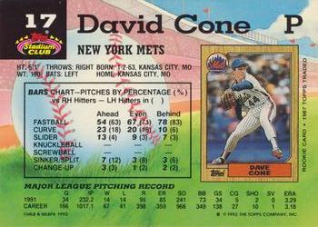 David Cone  baseball card collectible - Main Image 2