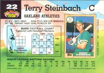 Terry Steinbach  baseball card collectible - Main Image 2