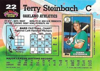Terry Steinbach  baseball card collectible - Main Image 2