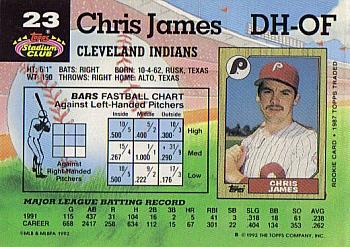 Chris James  baseball card collectible - Main Image 2