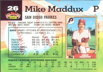 Mike Maddux  baseball card collectible - Main Image 2