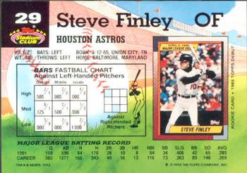 Steve Finley  baseball card collectible - Main Image 2