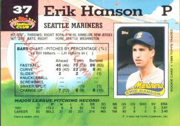 Erik Hanson  baseball card collectible - Main Image 2