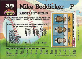 Mike Boddicker  baseball card collectible - Main Image 2