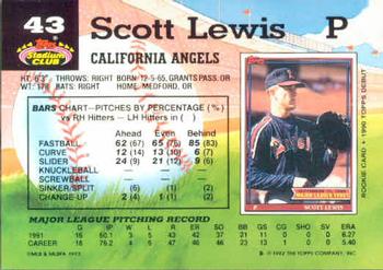 Scott Lewis  baseball card collectible - Main Image 2