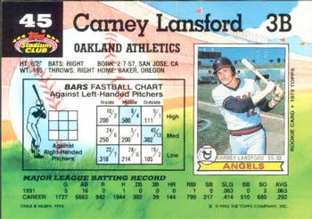 Carney Lansford  baseball card collectible - Main Image 2
