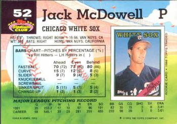Jack McDowell  baseball card collectible - Main Image 2