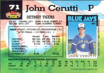John Cerutti  baseball card collectible - Main Image 2