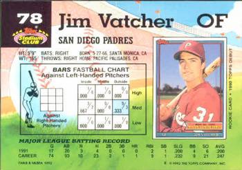 Jim Vatcher  baseball card collectible - Main Image 2