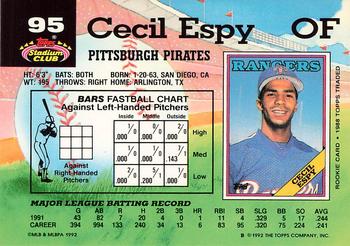 Cecil Espy  baseball card collectible - Main Image 2