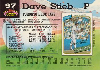 Dave Stieb  baseball card collectible - Main Image 2