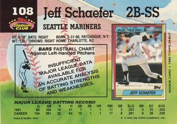 Jeff Schaefer  baseball card collectible - Main Image 2