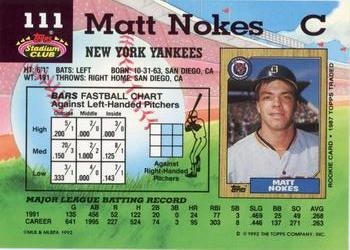Matt Nokes  baseball card collectible - Main Image 2