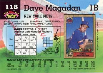 Dave Magadan  baseball card collectible - Main Image 2