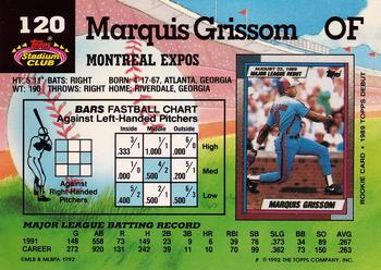 Marquis Grissom  baseball card collectible - Main Image 2