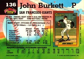 John Burkett  baseball card collectible - Main Image 2