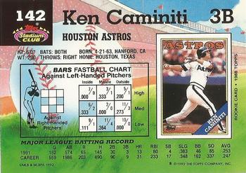 Ken Caminiti  baseball card collectible - Main Image 2