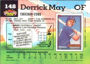 Derrick May  baseball card collectible - Main Image 2