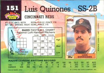 Luis Quinones  baseball card collectible - Main Image 2