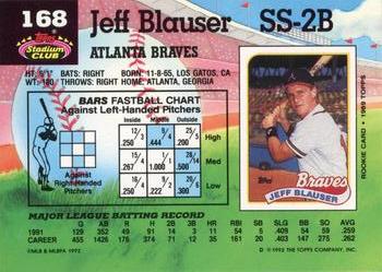 Jeff Blauser  baseball card collectible - Main Image 2