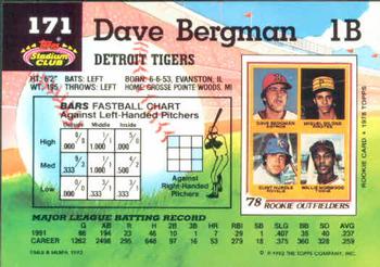 Dave Bergman  baseball card collectible - Main Image 2