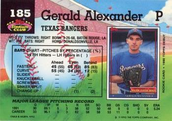 Gerald Alexander  baseball card collectible - Main Image 2
