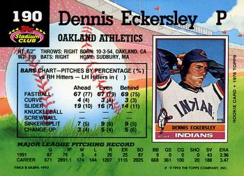 Dennis Eckersley  baseball card collectible - Main Image 2
