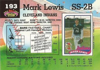 Mark Lewis  baseball card collectible - Main Image 2