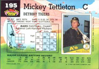 Mickey Tettleton  baseball card collectible - Main Image 2