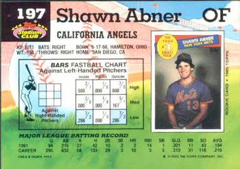 Shawn Abner  baseball card collectible - Main Image 2