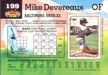 Mike Devereaux  baseball card collectible - Main Image 2