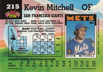 Kevin Mitchell  baseball card collectible - Main Image 2