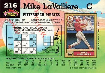 Mike LaValliere  baseball card collectible - Main Image 2
