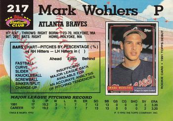 Mark Wohlers  baseball card collectible - Main Image 2