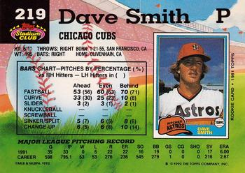 Dave Smith  baseball card collectible - Main Image 2