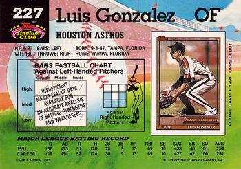 Luis Gonzalez  baseball card collectible - Main Image 2