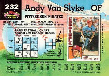Andy Van Slyke  baseball card collectible - Main Image 2