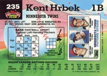 Kent Hrbek  baseball card collectible - Main Image 2