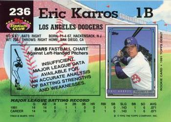 Eric Karros  baseball card collectible - Main Image 2
