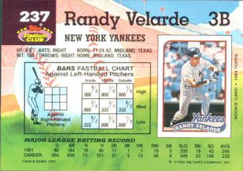 Randy Velarde  baseball card collectible - Main Image 2