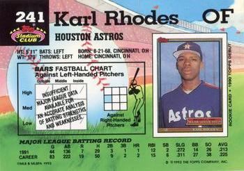Karl Rhodes  baseball card collectible - Main Image 2
