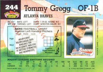 Tommy Gregg  baseball card collectible - Main Image 2