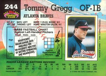 Tommy Gregg  baseball card collectible - Main Image 2