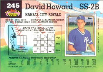 David Howard  baseball card collectible - Main Image 2