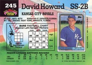 David Howard  baseball card collectible - Main Image 2