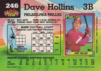 Dave Hollins  baseball card collectible - Main Image 2