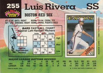 Luis Rivera  baseball card collectible - Main Image 2