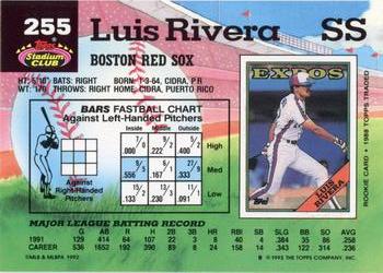 Luis Rivera  baseball card collectible - Main Image 2